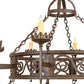 Meyda Lighting Majella 66" 20-Light 2-Tier Classic Rust Chandelier With Ivory Faux Candlelight