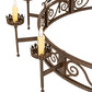 Meyda Lighting Majella 66" 20-Light 2-Tier Classic Rust Chandelier With Ivory Faux Candlelight