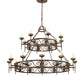 Meyda Lighting Majella 66" 20-Light 2-Tier Classic Rust Chandelier With Ivory Faux Candlelight