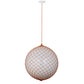 Meyda Lighting Malla Pelota 24" White Pendant Light With White Statuario Idalight Shade