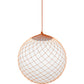 Meyda Lighting Malla Pelota 24" White Pendant Light With White Statuario Idalight Shade