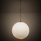 Meyda Lighting Malla Pelota 24" White Pendant Light With White Statuario Idalight Shade Glass