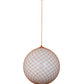 Meyda Lighting Malla Pelota 24" White Pendant Light With White Statuario Idalight Shade Glass