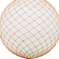 Meyda Lighting Malla Pelota 24" White Pendant Light With White Statuario Idalight Shade Glass