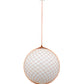 Meyda Lighting Malla Pelota 24" White Pendant Light With White Statuario Idalight Shade Glass