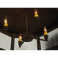 Meyda Lighting Manchester 30" 4-Light Antique Rust Octagon Flush Mount Light With Clear Seeded Shade Glass