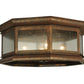 Meyda Lighting Manchester 30" 4-Light Antique Rust Octagon Flush Mount Light With Clear Seeded Shade Glass