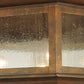 Meyda Lighting Manchester 30" 4-Light Antique Rust Octagon Flush Mount Light With Clear Seeded Shade Glass