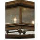 Meyda Lighting Manchester 30" 4-Light Brass Flush Mount Light With Clear Seeded Shade Glass