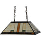 Meyda Lighting Manhattan 21" 2-light Oil Rubbed Bronze Island Pendant Light With Multi-Colored Shade Glass