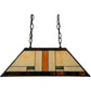 Meyda Lighting Manhattan 21" 2-light Oil Rubbed Bronze Island Pendant Light With Multi-Colored Shade Glass