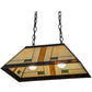 Meyda Lighting Manhattan 21" 2-light Oil Rubbed Bronze Island Pendant Light With Multi-Colored Shade Glass
