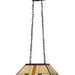 Meyda Lighting Manhattan 21" 2-light Oil Rubbed Bronze Island Pendant Light With Multi-Colored Shade Glass