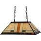 Meyda Lighting Manhattan 21" 2-light Oil Rubbed Bronze Island Pendant Light With Multi-Colored Shade Glass