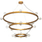 Meyda Lighting Manheim 72" 24-Light 3-Tier Gold Metallic Alva Chandelier