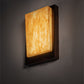 Meyda Lighting Manitowac 12" LED Vintage Copper Wall Sconce With Ambra Siena Idalight Shade Glass