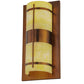 Meyda Lighting Manitowac 18" 2-Light Vintage Copper Wall Sconce With Botticino Idalight Shade Glass