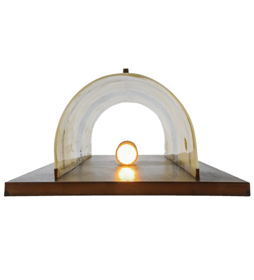 Meyda Lighting Manitowac 18" 2-Light Vintage Copper Wall Sconce With Botticino Idalight Shade Glass