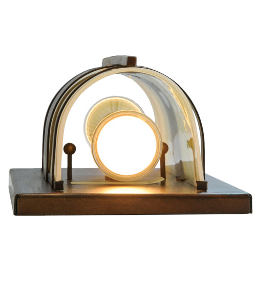 Meyda Lighting Manitowac 6" 2-Light LED Vintage Copper Wall Sconce With Botticino Idalight Shade Glass