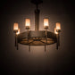 Meyda Lighting Mansfield 36" 8-Light Ombre Lavato Chandelier With Silver Mica Shade Glass