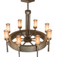 Meyda Lighting Mansfield 36" 8-Light Ombre Lavato Chandelier With Silver Mica Shade Glass