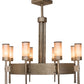 Meyda Lighting Mansfield 36" 8-Light Ombre Lavato Chandelier With Silver Mica Shade Glass