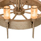 Meyda Lighting Mansfield 36" 8-Light Ombre Lavato Chandelier With Silver Mica Shade Glass