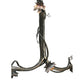 Meyda Lighting Maple Leaf 42" 2-Light Burnished Antique Copper Island Pendant Light With Ruby & Beige Shade Glass