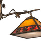 Meyda Lighting Maple Leaf 42" 2-Light Light Burnished Antique Copper Island Pendant Light With Honey & Burgundy Art Shade Glass