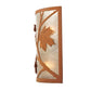 Meyda Lighting Maple Leaf 5" 2-Light Earth Wall Sconce With Silver Mica Shade Glass