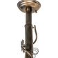 Meyda Lighting Maple Leaf 66" 3-Light Light Burnished Antique Copper Island Pendant Light With Multi-Colored Shade Glass