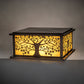 Meyda Lighting Maple Tree 48" 4-Light Craftsman Brown Outdoor Pier Mount Light With Honey Art Shade Glass