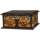 Meyda Lighting Maple Tree 48" 4-Light Craftsman Brown Outdoor Pier Mount Light With Honey Art Shade Glass