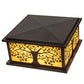 Meyda Lighting Maple Tree 48" 4-Light Craftsman Brown Outdoor Pier Mount Light With Honey Art Shade Glass