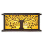 Meyda Lighting Maple Tree 48" 4-Light Craftsman Brown Outdoor Pier Mount Light With Honey Art Shade Glass