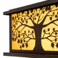Meyda Lighting Maple Tree 48" 4-Light Craftsman Brown Outdoor Pier Mount Light With Honey Art Shade Glass
