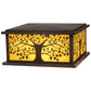 Meyda Lighting Maple Tree 48" 4-Light Craftsman Brown Outdoor Pier Mount Light With Honey Art Shade Glass