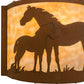 Meyda Lighting Mare & Foal 11" Earth Wall Sconce With Beige Art Shade Glass