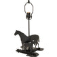 Meyda Lighting Mare & Foal 14" 2-Light Textured Black Table Lamp Base