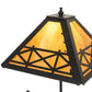 Meyda Lighting Mare & Foal 22" 2-Light Textured Black Table Lamp With Honey Amber Shade Glass
