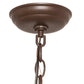 Meyda Lighting Mare & Foal at Dawn 16"Sq 2-Light Cafe Noir Pendant Light With Amber Mica Shade Glass