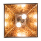Meyda Lighting Mare & Foal at Dawn 16"Sq 2-Light Cafe Noir Pendant Light With Amber Mica Shade Glass