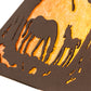 Meyda Lighting Mare & Foal at Dawn 16"Sq 2-Light Cafe Noir Pendant Light With Amber Mica Shade Glass