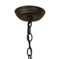 Meyda Lighting Mare & Foal at Dawn 16"Sq Oil Rubbed Bronze Pendant Light With Amber Mica Shade Glass