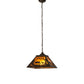Meyda Lighting Mare & Foal at Dawn 16"Sq Oil Rubbed Bronze Pendant Light With Amber Mica Shade Glass