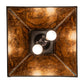 Meyda Lighting Mare & Foal at Dawn 16"Sq Oil Rubbed Bronze Pendant Light With Amber Mica Shade Glass