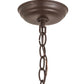 Meyda Lighting Mare & Foal at Dawn 22" 2-Light Cafe Noir Pendant Light With Honey Amber Shade Glass