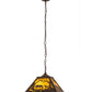 Meyda Lighting Mare & Foal at Dawn 22" 2-Light Cafe Noir Pendant Light With Honey Amber Shade Glass