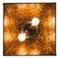 Meyda Lighting Mare & Foal at Dawn 23" 2-Light Timeless Bronze Pendant Light With Amber Mica Shade Glass
