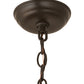 Meyda Lighting Mare & Foal at Dawn 23" 2-Light Timeless Bronze Pendant Light With Amber Mica Shade Glass
